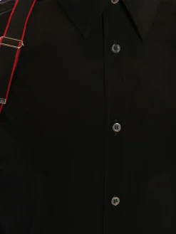Hot Alexander McQueen Men's Signature Harness Shirt in Black
