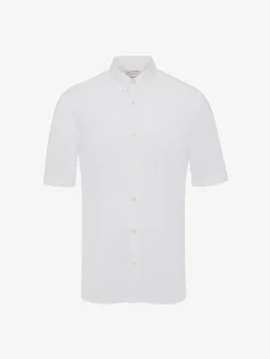 Sale Alexander McQueen Men's Cotton Poplin Shirt in White