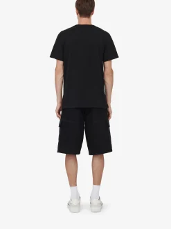 Outlet Alexander McQueen Men's Crystal Skull T-shirt in Black/White