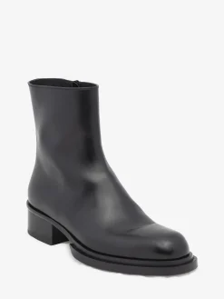 Hot Alexander McQueen Men's Cuban Stack Boot in Black