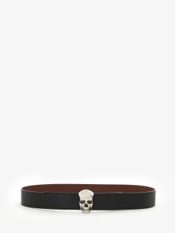 Shop Alexander McQueen Men's 3d Skull Belt in Black