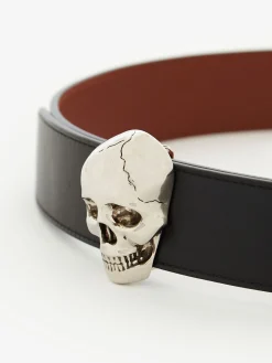 Shop Alexander McQueen Men's 3d Skull Belt in Black