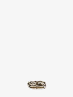 Flash Sale Alexander McQueen Men's Dancing Skeleton Ring in SILVER