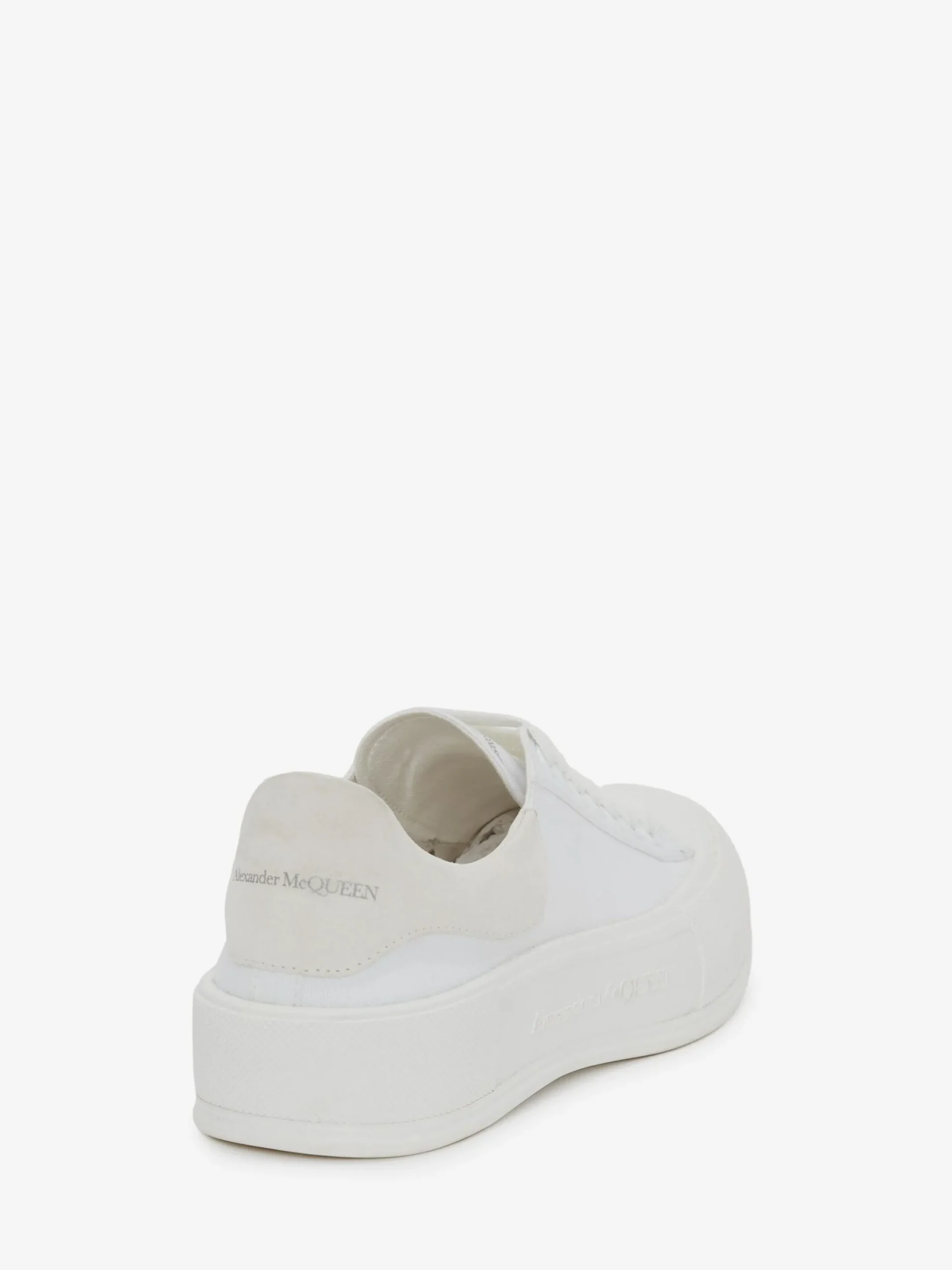Cheap Alexander McQueen Men's Deck Lace-up Plimsoll in White