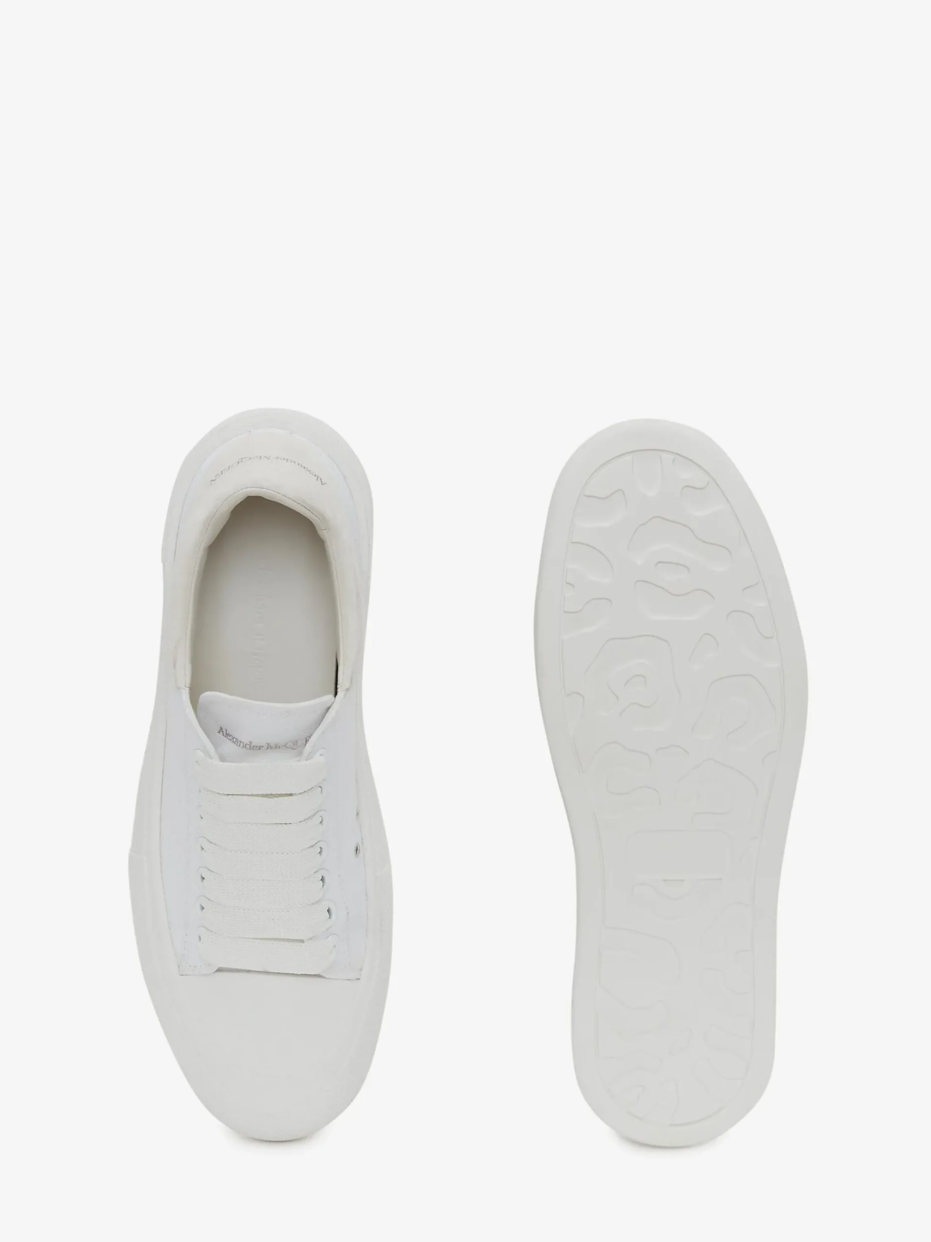 Cheap Alexander McQueen Men's Deck Lace-up Plimsoll in White