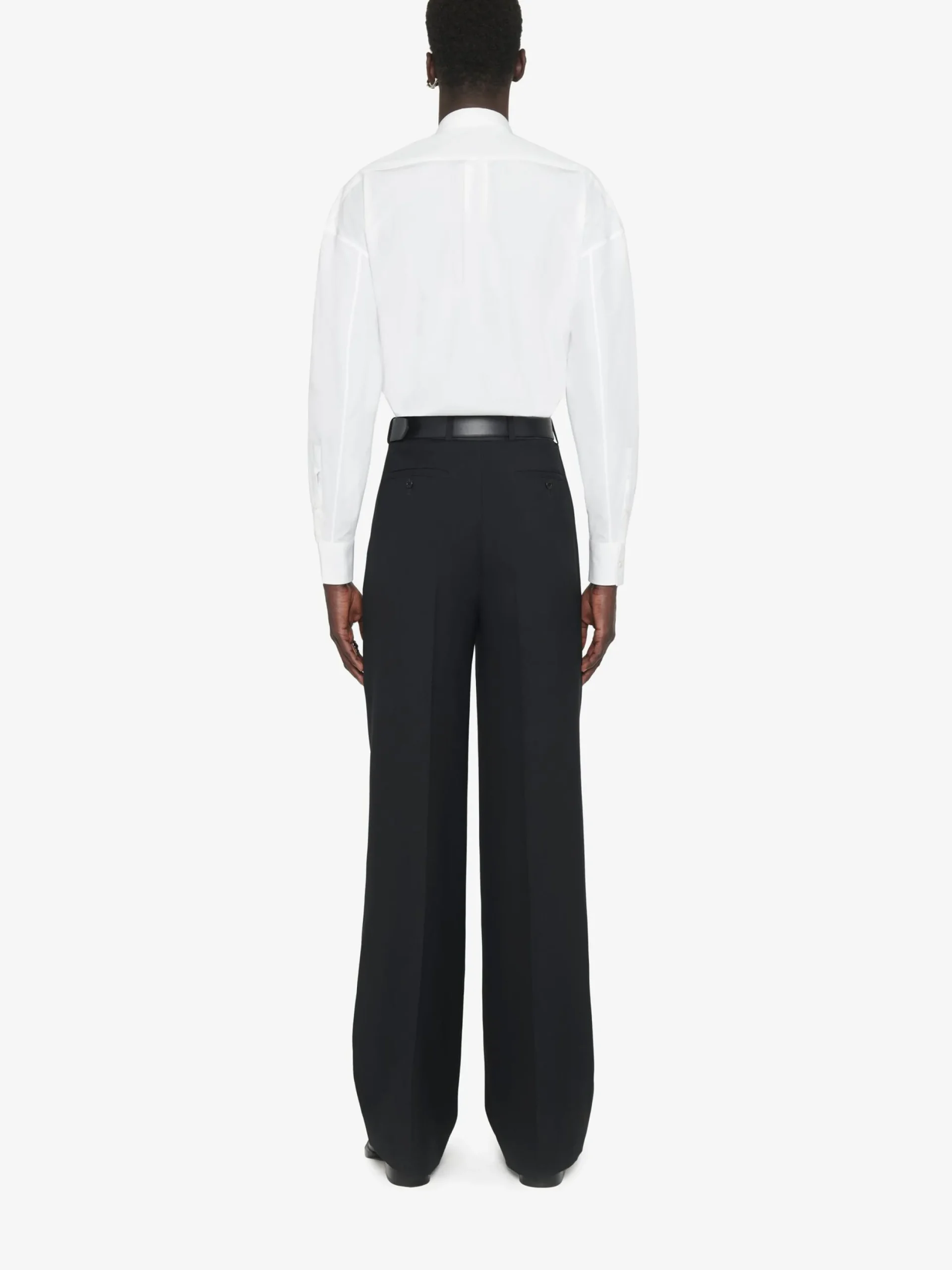 Clearance Alexander McQueen Men's Deep Pleat Tailored Trousers in Black