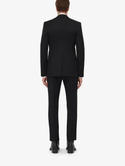 Sale Alexander McQueen Men's Dragonfly Applique Single-breasted Jacket in Black