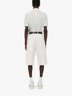 Online Alexander McQueen Men's Dragonfly Short Sleeve Shirt in White/Black