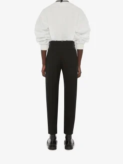 Store Alexander McQueen Men's Dropped Shoulder Poplin Shirt in White