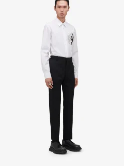 Online Alexander McQueen Men's Dutch Flower Casual Shirt in Optic White