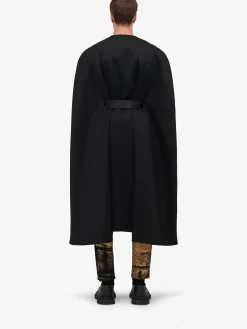 Outlet Alexander McQueen Men's Evening Cape in Black