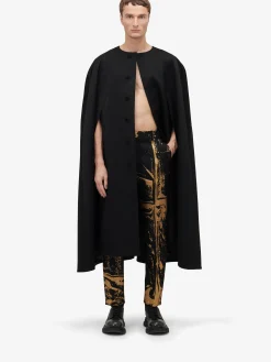 Outlet Alexander McQueen Men's Evening Cape in Black
