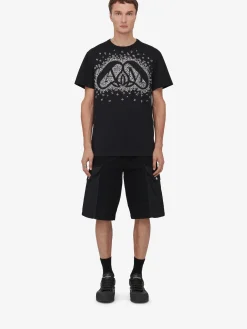 Hot Alexander McQueen Men's Exploded Charm T-shirt in Black/White