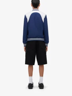 Online Alexander McQueen Men's Harness Bomber Jacket in Indigo