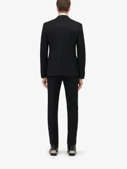 New Alexander McQueen Men's Harness Single-breasted Jacket in Black