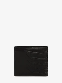 Cheap Alexander McQueen Men's Leather Billfold Wallet in Black