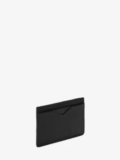 Outlet Alexander McQueen Men's Leather Card Holder in Black