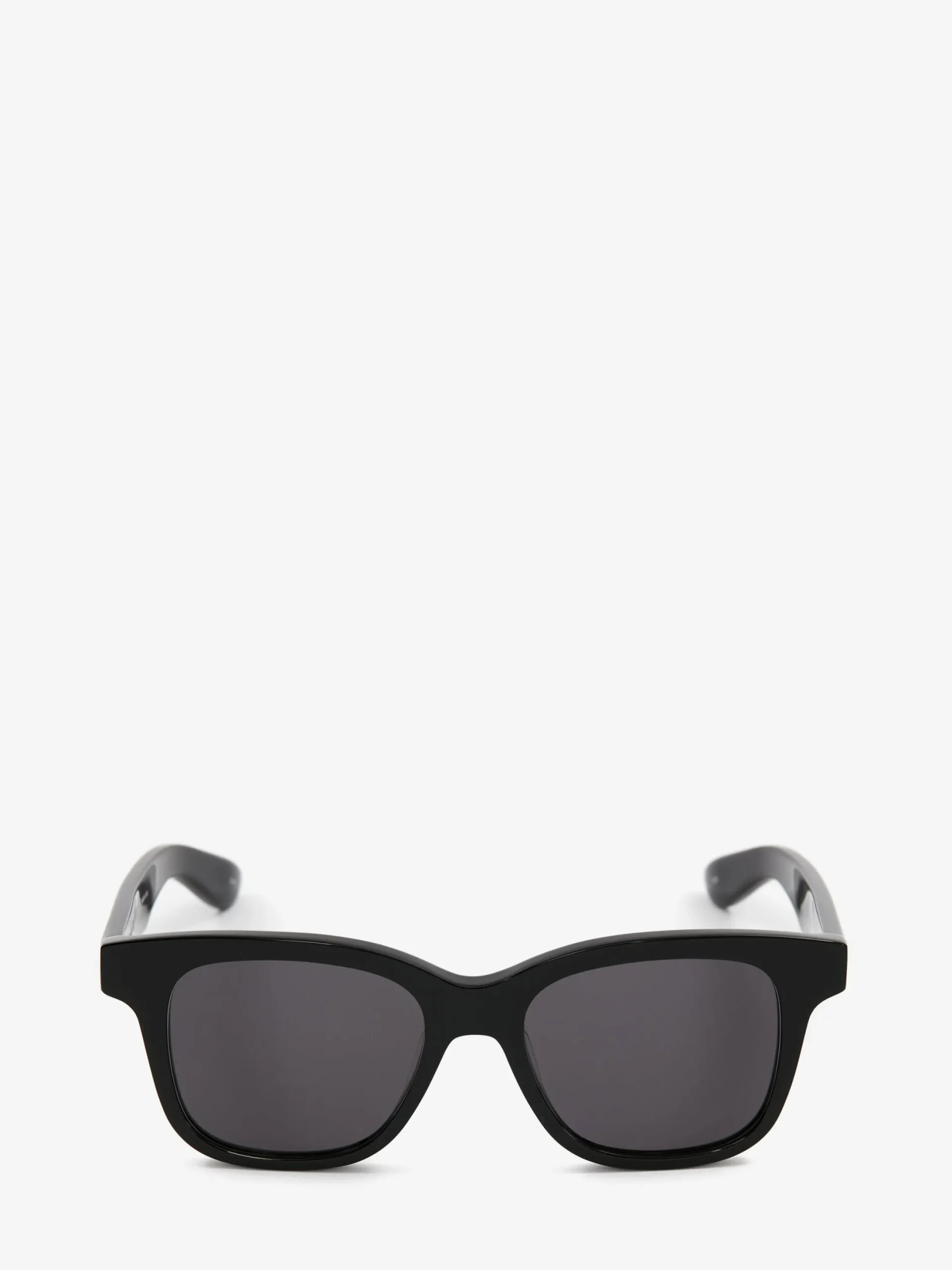 Best Sale Alexander McQueen Men's McQueen Angled Rectangular Sunglasses in Black