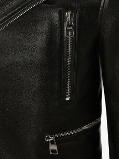 Outlet Alexander McQueen Men's McQueen Classic Leather Biker Jacket in Black