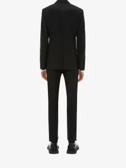 Best Alexander McQueen Men's McQueen Classic Selvedge Mohair Pants in Black