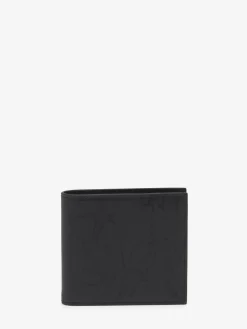 Discount Alexander McQueen Men's McQueen Graffiti Billfold Wallet in Black