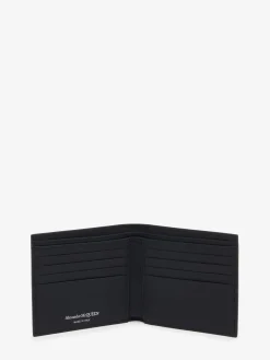 Discount Alexander McQueen Men's McQueen Graffiti Billfold Wallet in Black