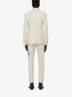 Flash Sale Alexander McQueen Men's Orchid Double-breasted Jacket in Putty/Black