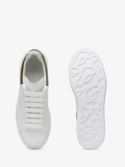 New Alexander McQueen Men's Oversized Sneaker in White/Khaki