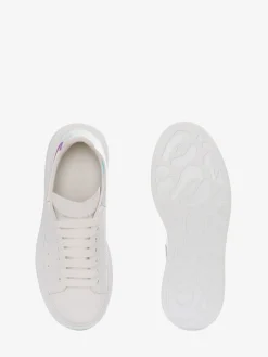 New Alexander McQueen Men's Oversized Sneaker in White/Shock Pink