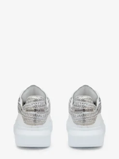 Cheap Alexander McQueen Men's Oversized Sneaker in White/Silver