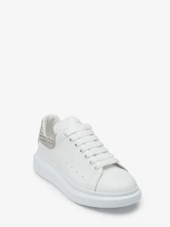 Cheap Alexander McQueen Men's Oversized Sneaker in White/Silver