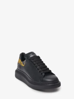 Sale Alexander McQueen Men's Oversized Sneaker in Black/ Gold