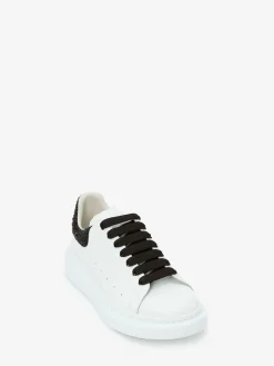 Store Alexander McQueen Men's Oversized Sneaker in White/Jet Black