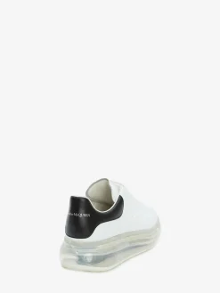Shop Alexander McQueen Men's Oversized Transparent Sole Sneaker in White/Black