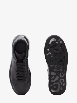 Online Alexander McQueen Men's Oversized Transparent Sole Sneaker in Black
