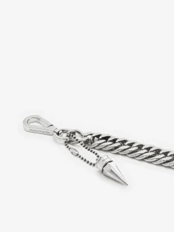 Store Alexander McQueen Men's Punk Stud Waist Chain in Antique Silver