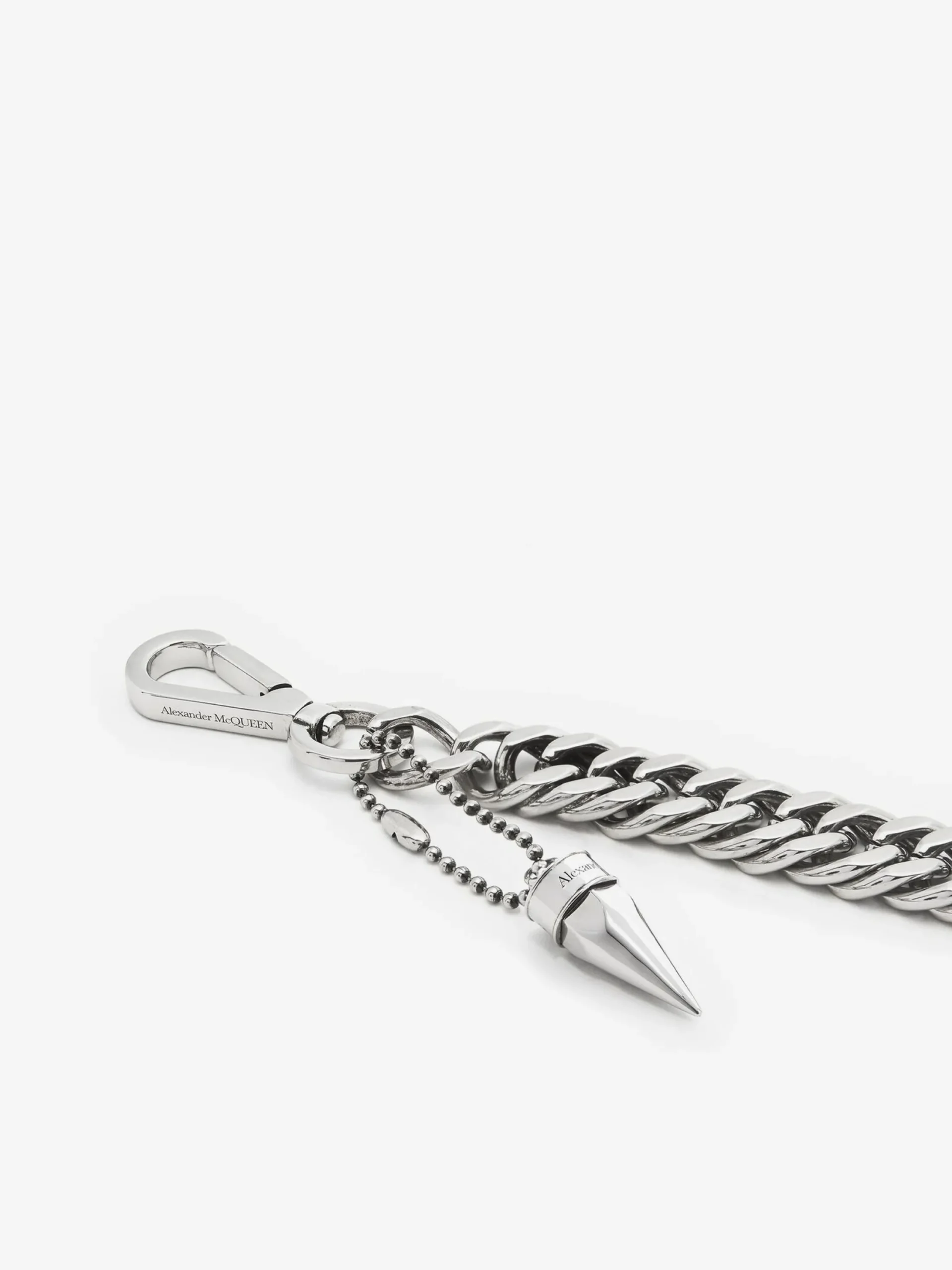Store Alexander McQueen Men's Punk Stud Waist Chain in Antique Silver