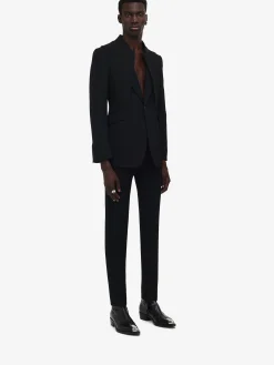 Cheap Alexander McQueen Men's Reconstructed Layered Jacket in Black