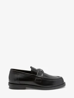 Discount Alexander McQueen Men's Seal Loafer in Black/Gun Metal