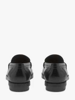 Discount Alexander McQueen Men's Seal Loafer in Black/Gun Metal