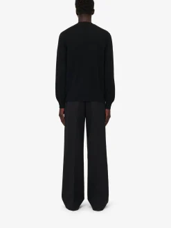 Flash Sale Alexander McQueen Men's Seal Logo Cardigan in Black/Ivory