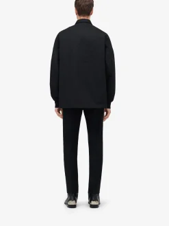 Clearance Alexander McQueen Men's Seal Logo Shirt in Black