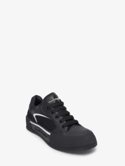 Cheap Alexander McQueen Men's Skate Deck Plimsoll in Black/White