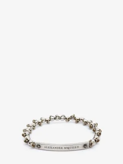 Shop Alexander McQueen Men's Skull Bracelet in SILVER