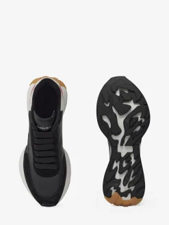 Cheap Alexander McQueen Men's Sprint Runner in Black/Multicolor