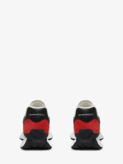 Clearance Alexander McQueen Men's Sprint Runner in Black/Tulip