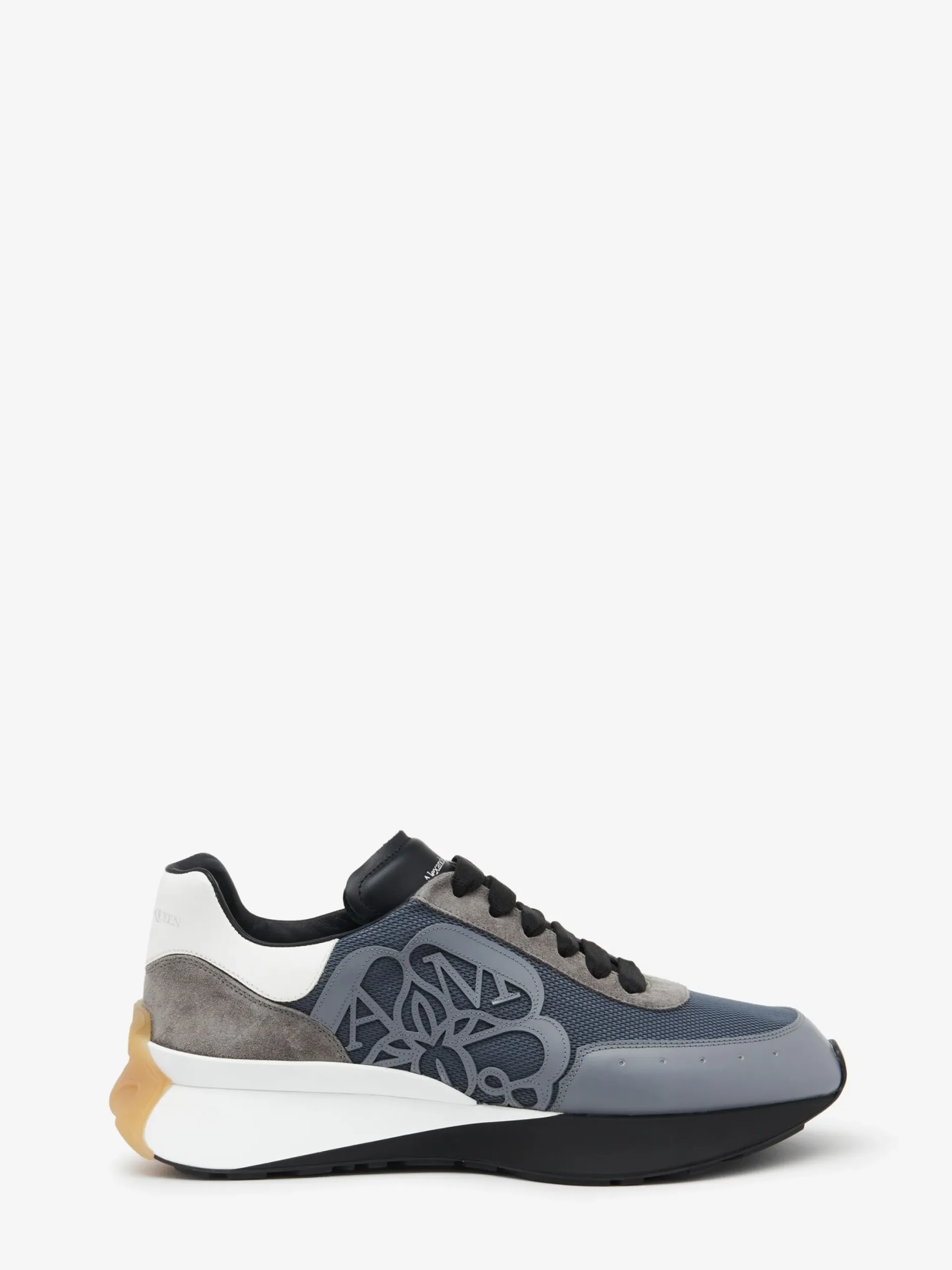 Clearance Alexander McQueen Men's Sprint Runner in Gun Grey