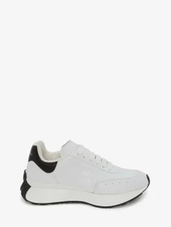 Shop Alexander McQueen Men's Sprint Runner in White/Black