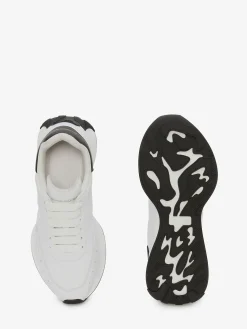 Shop Alexander McQueen Men's Sprint Runner in White/Black
