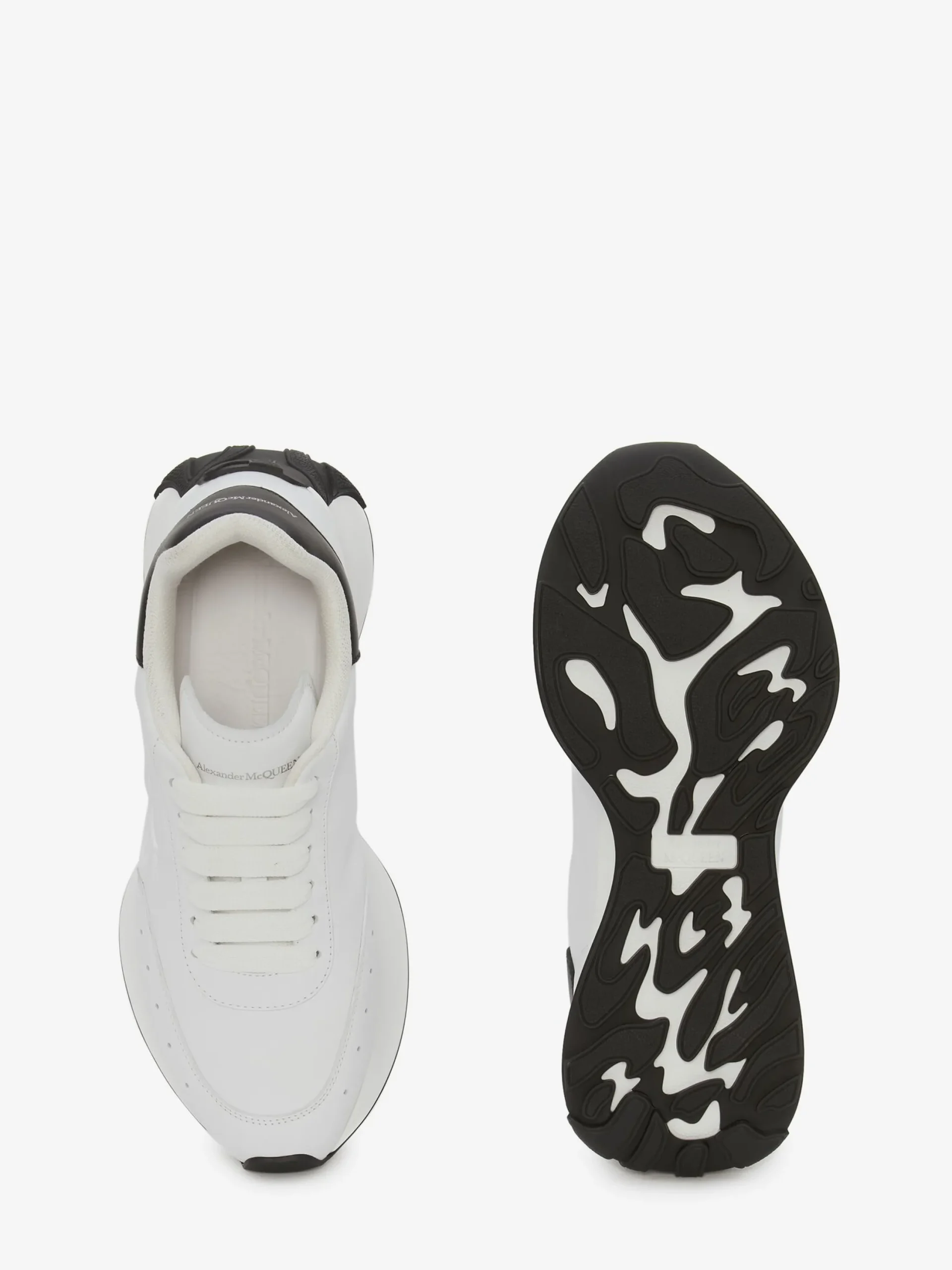 Shop Alexander McQueen Men's Sprint Runner in White/Black